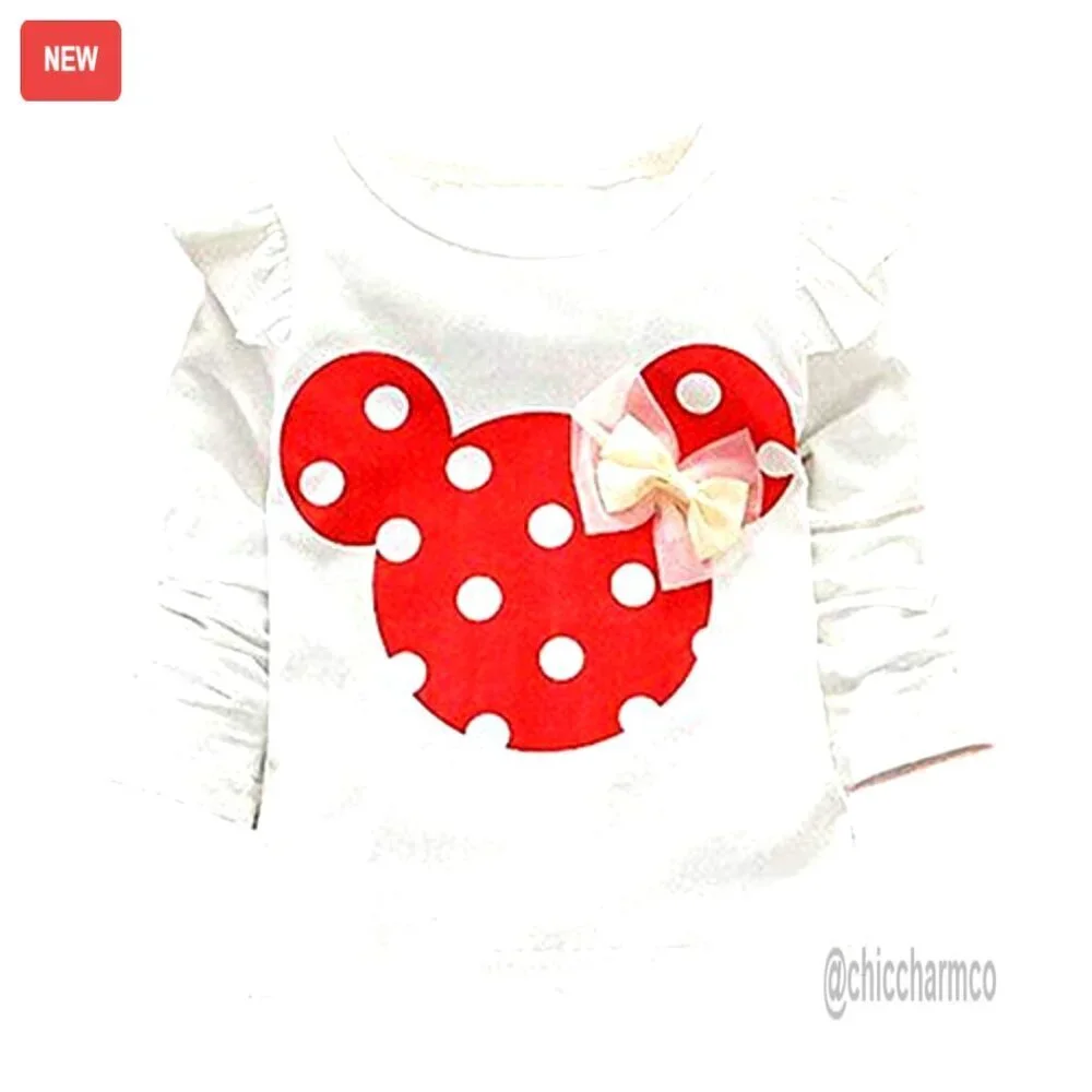 Toddler Girls 2-Piece Outfit Long Sleeve Top and Pants Cotton Blend